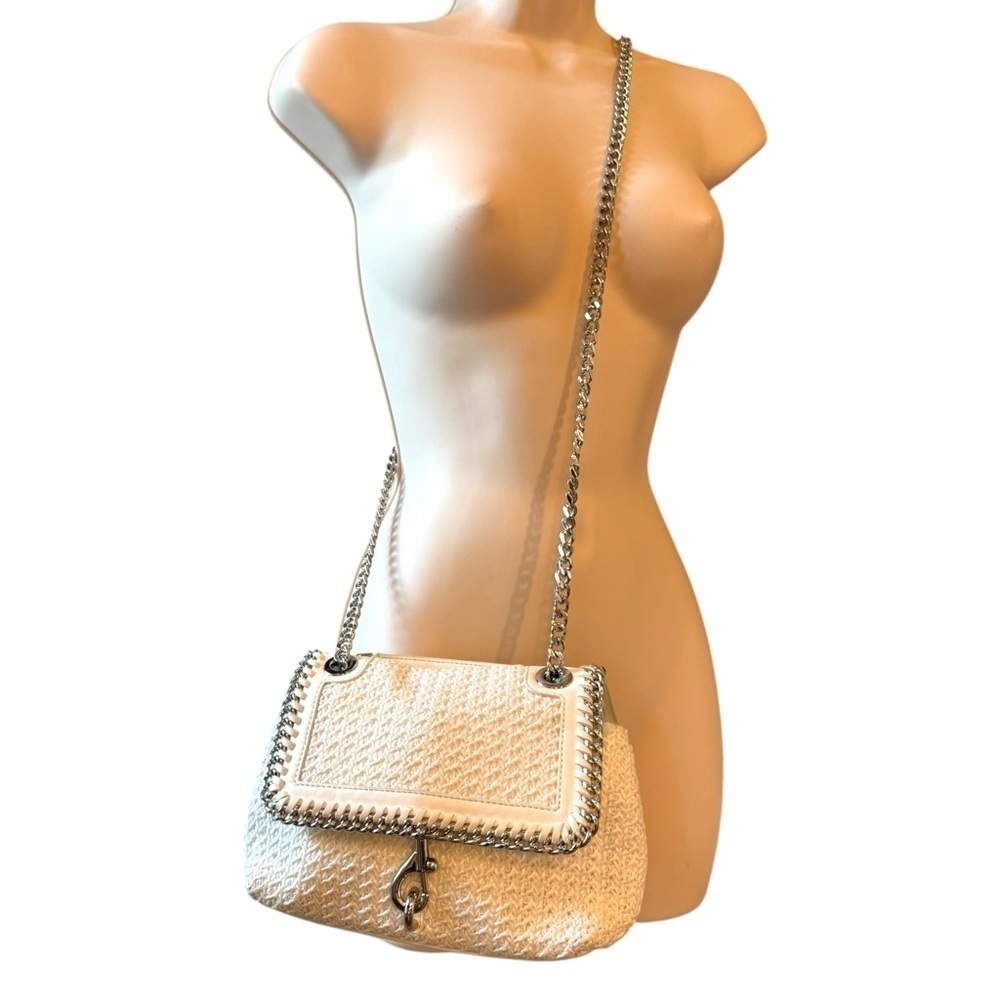 ▶️ Rebecca Minkoff ◀️ Edie Whip Chain Faux Leather Crossbody Shoulder Bag - Picture 4 of 17
